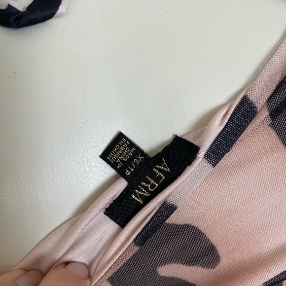 AFRM Leopard Print Mesh Midi Dress in Brown and Cream mob wife Y2K vixen - Picture 10 of 12